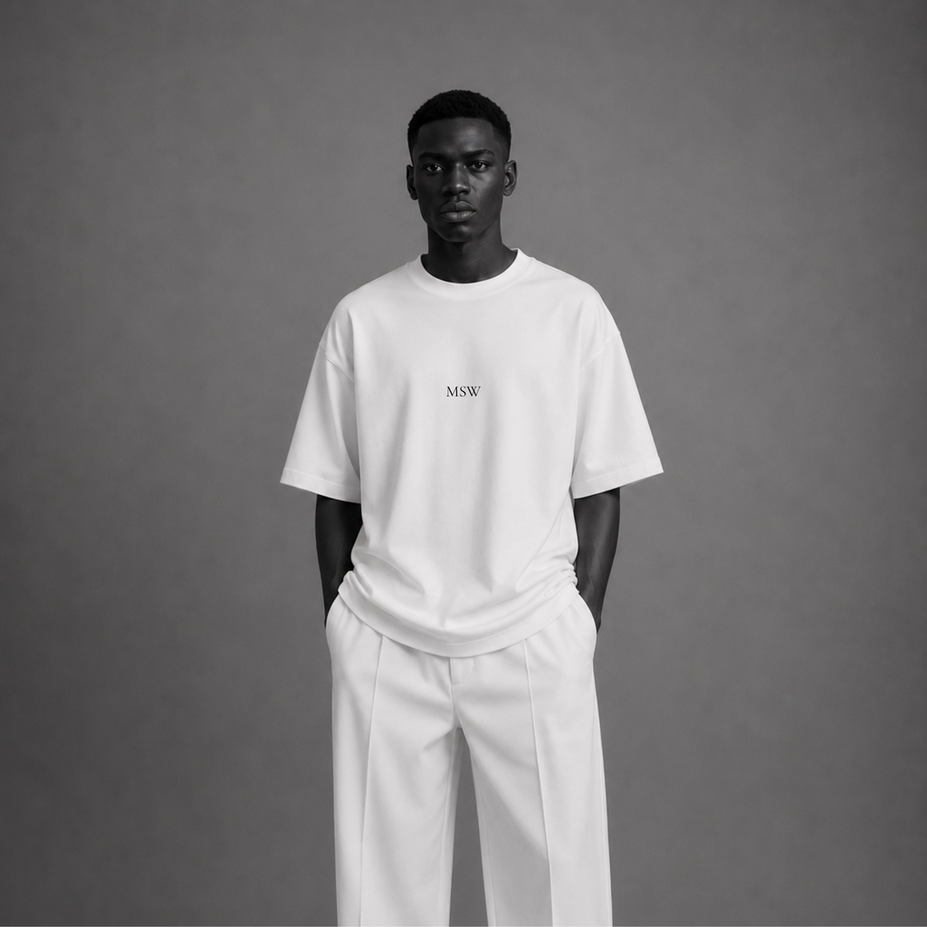 MSW™ Logo Oversized Tee — White