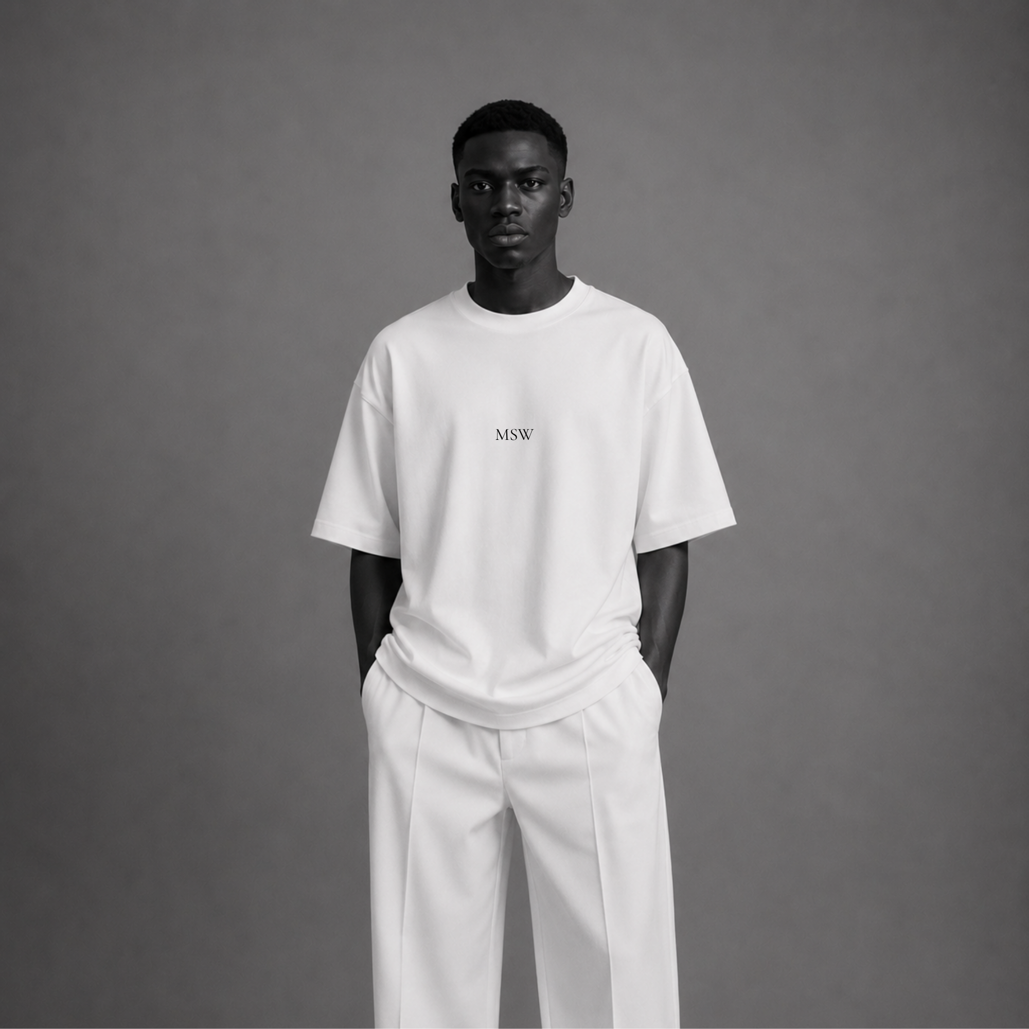 MSW™ Logo Oversized Tee — White