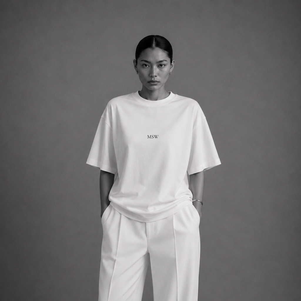 MSW™ Logo Oversized Tee — White