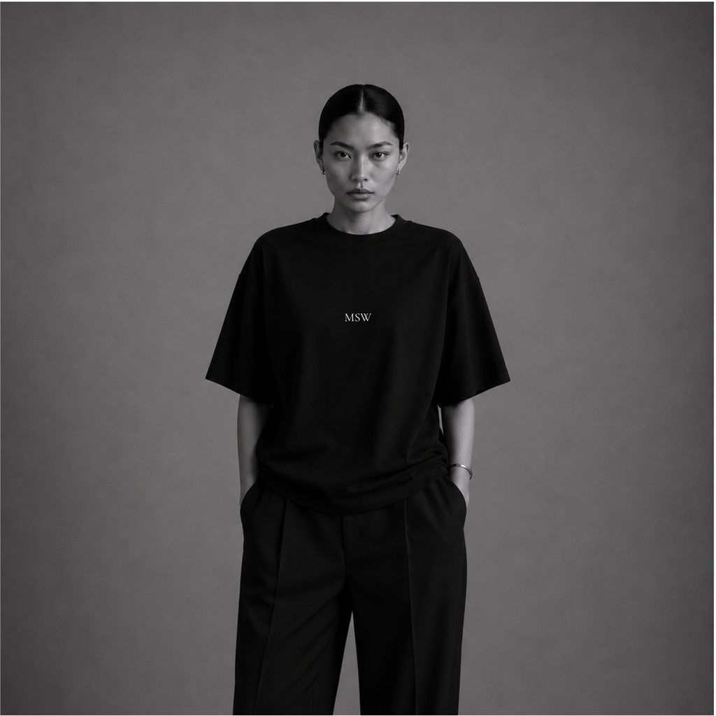 MSW™ Logo Oversized Tee — Black