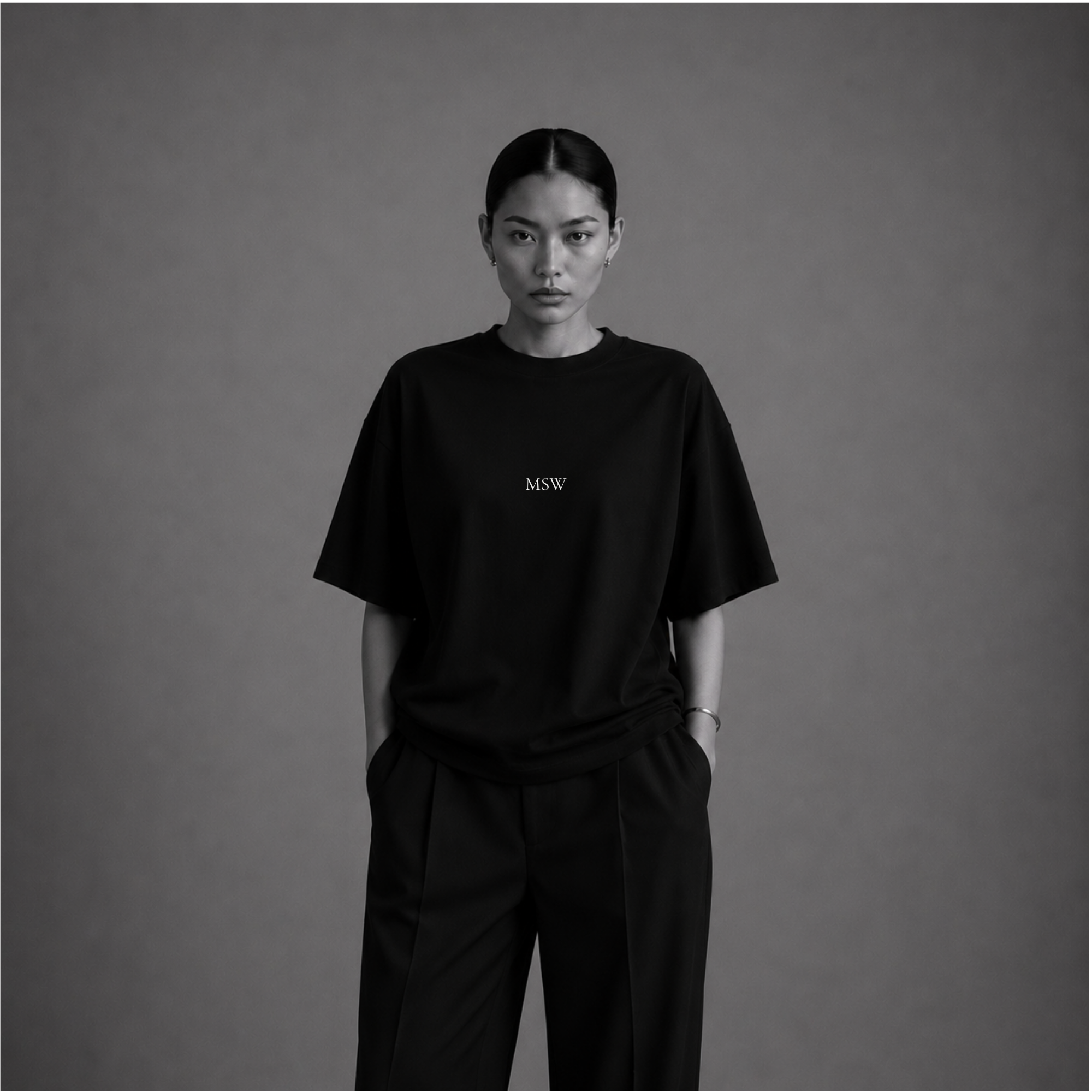MSW™ Logo Oversized Tee — Black