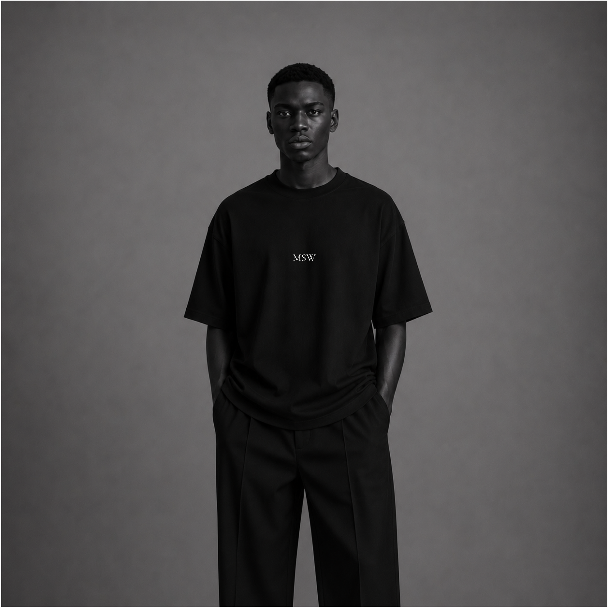 MSW™ Logo Oversized Tee — Black